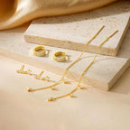 Asymmetric 3 Layered Chain Earrings