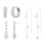Asymmetric 3 Layered Chain Earrings