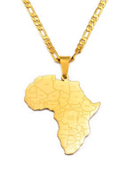 Africa Map Pendant Necklace