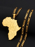 Africa Map Pendant Necklace