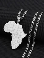 Africa Map Pendant Necklace
