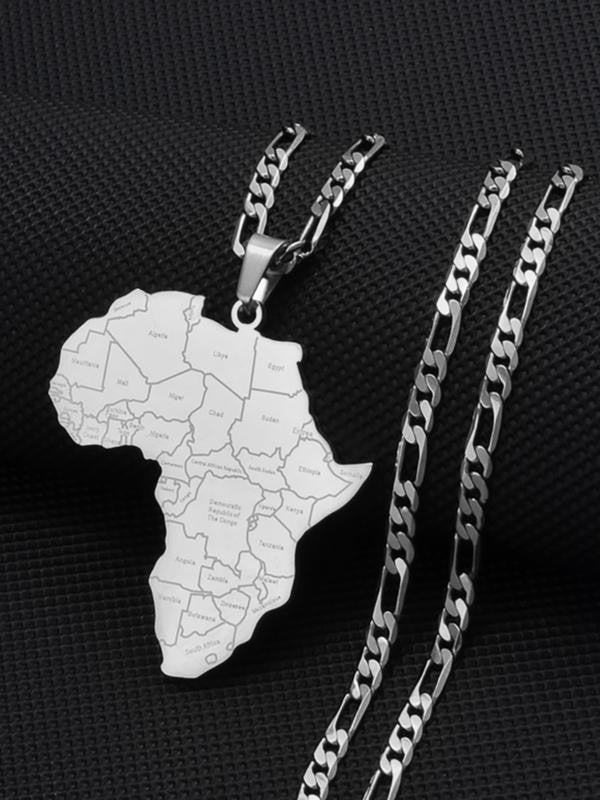 Africa Map Pendant Necklace
