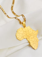 Africa Map Pendant Necklace