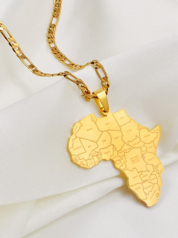 Africa Map Pendant Necklace