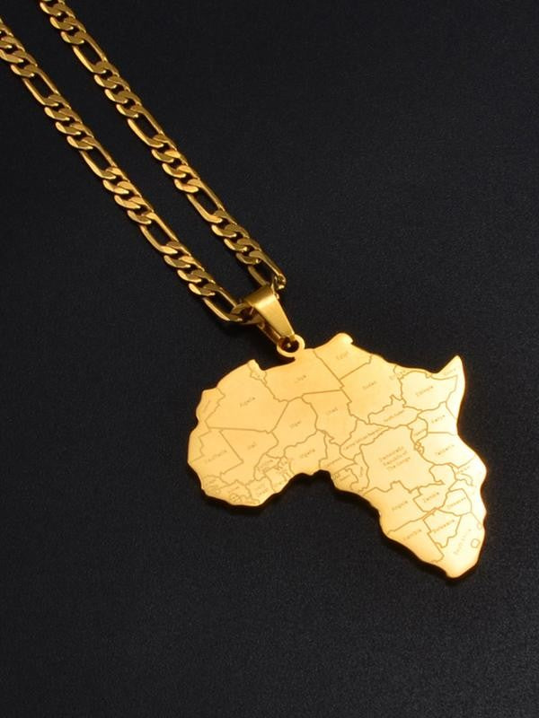 Africa Map Pendant Necklace
