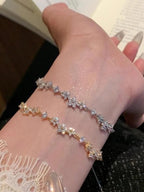 Adjustable Floral Zircon Bracelet