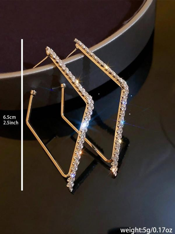 V-Shaped Zircon Drop Earrings