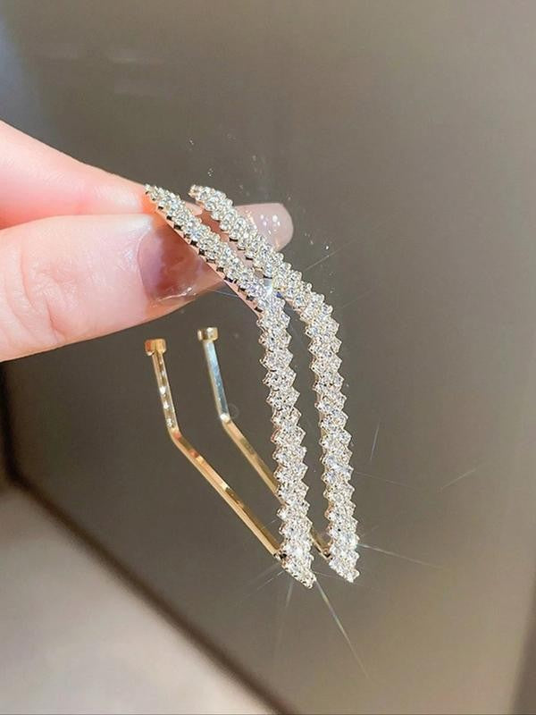 V-Shaped Zircon Drop Earrings