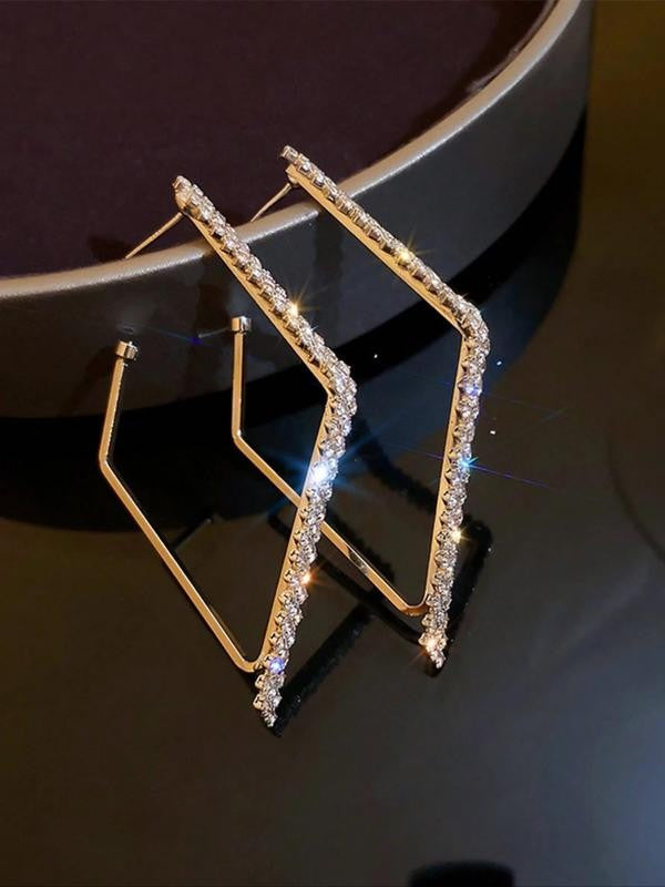 V-Shaped Zircon Drop Earrings