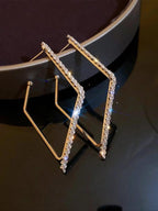 V-Shaped Zircon Drop Earrings