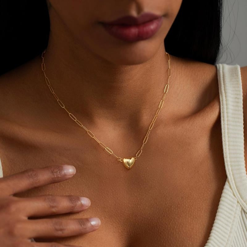 Heart Shape Magnetic Pendant Necklace