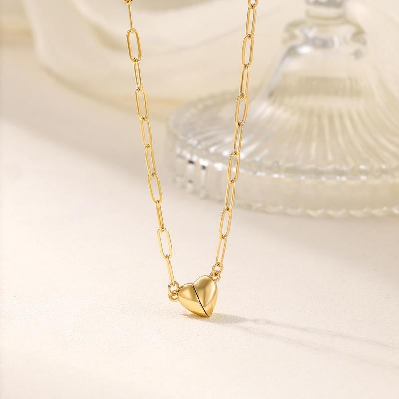 Heart Shape Magnetic Pendant Necklace
