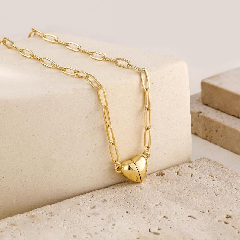 Heart Shape Magnetic Pendant Necklace