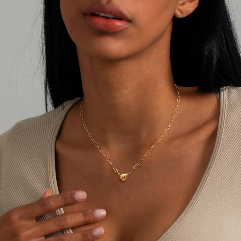 Heart Shape Magnetic Pendant Necklace