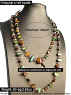 Bohemian Irregular Shell Bead Necklace