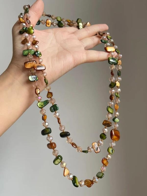 Bohemian Irregular Shell Bead Necklace