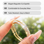 Large Circle Stone Hoop Earrings
