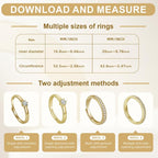 Adjustable Open Band Stone Ring