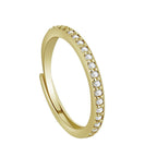 Adjustable Open Band Stone Ring