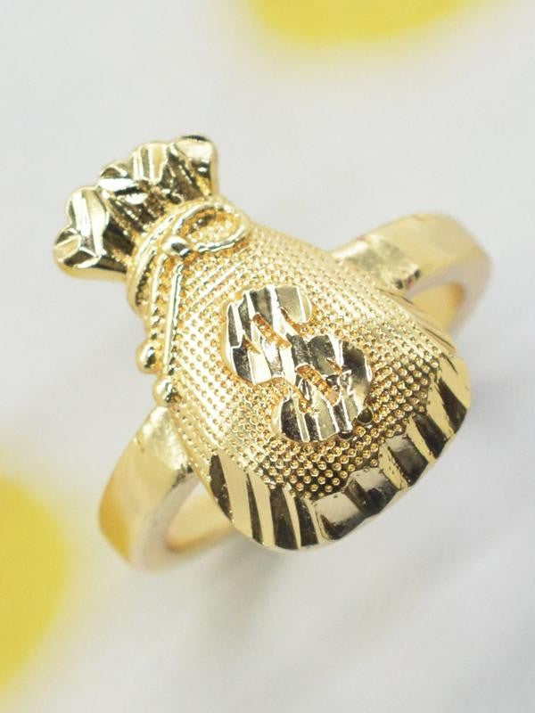 Gold Money Bag Ring