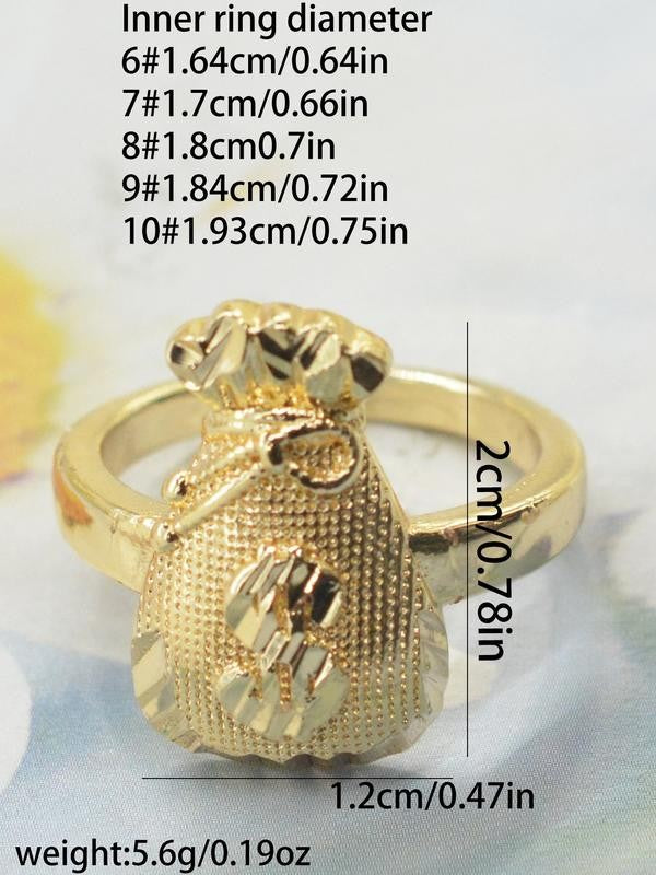 Gold Money Bag Ring