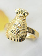 Gold Money Bag Ring