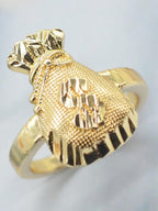 Gold Money Bag Ring