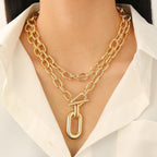 Layered Chain Link Necklace Set