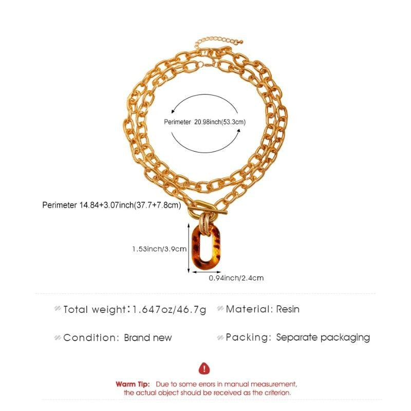 Layered Chain Link Necklace Set