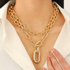 Layered Chain Link Necklace Set