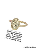 Simple Oval Hammered Metal Ring