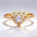 Heart Halo Pavé Stone Ring