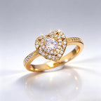 Heart Halo Pavé Stone Ring