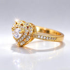 Heart Halo Pavé Stone Ring