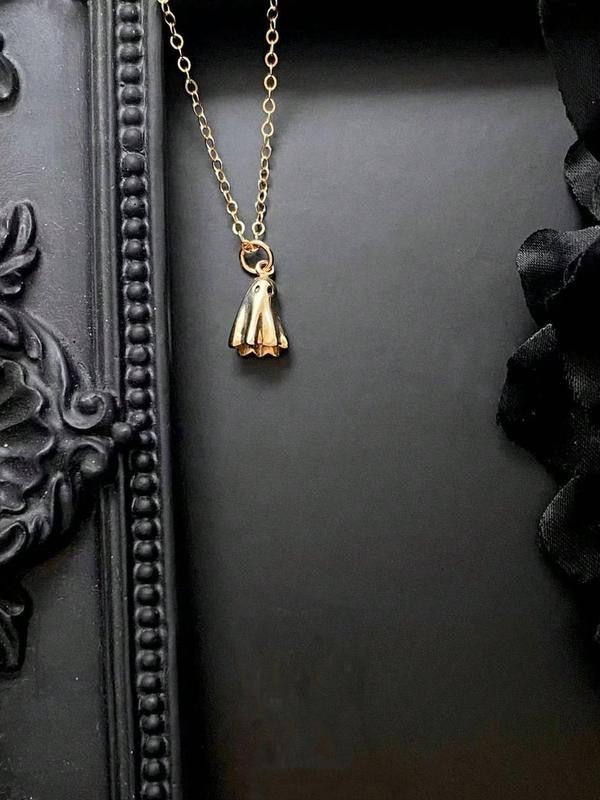 Gold Ghost Charm Necklace