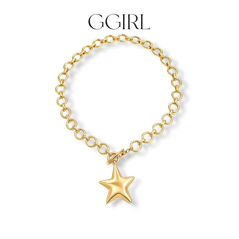 18k Star Pendant Chain Necklace