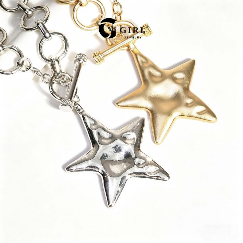 18k Star Pendant Chain Necklace