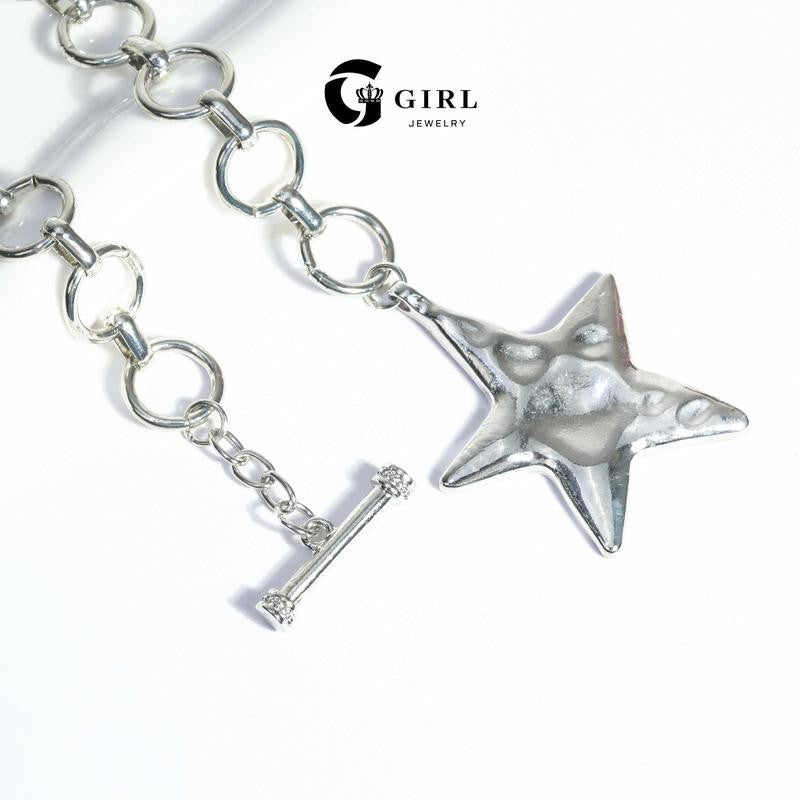 18k Star Pendant Chain Necklace
