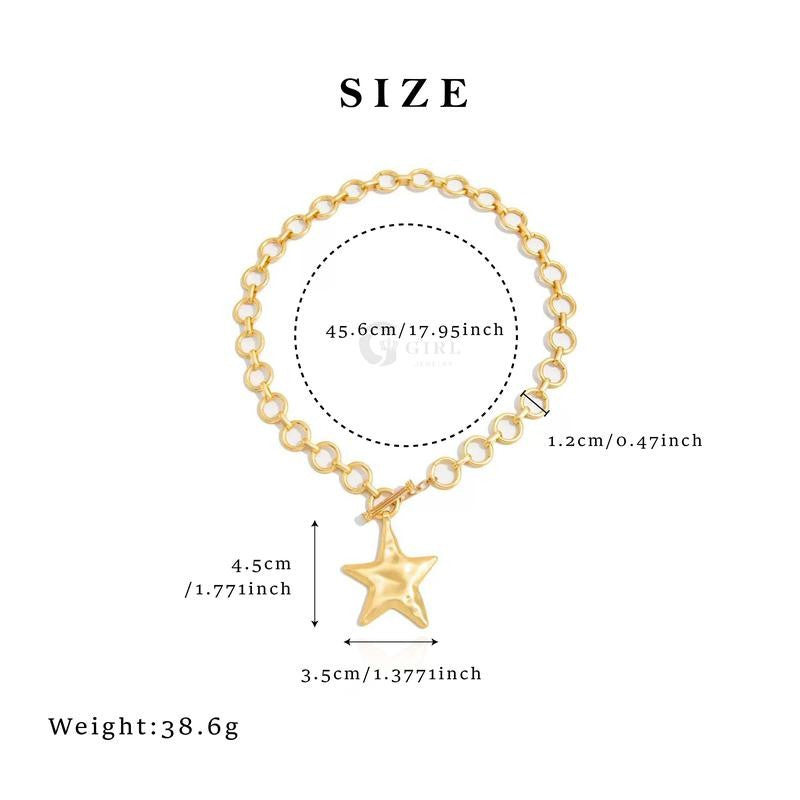 18k Star Pendant Chain Necklace