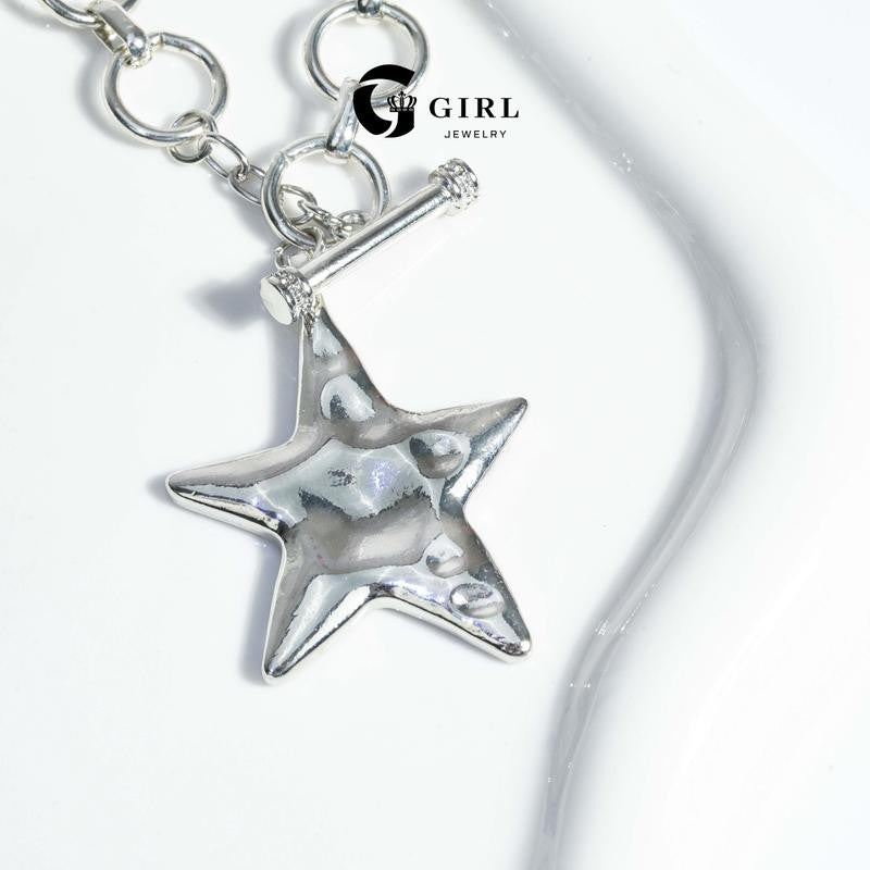 18k Star Pendant Chain Necklace
