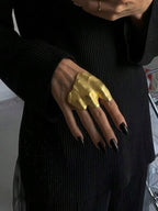 Irregular Matte Gold Sculptural Ring