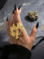 Irregular Matte Gold Sculptural Ring