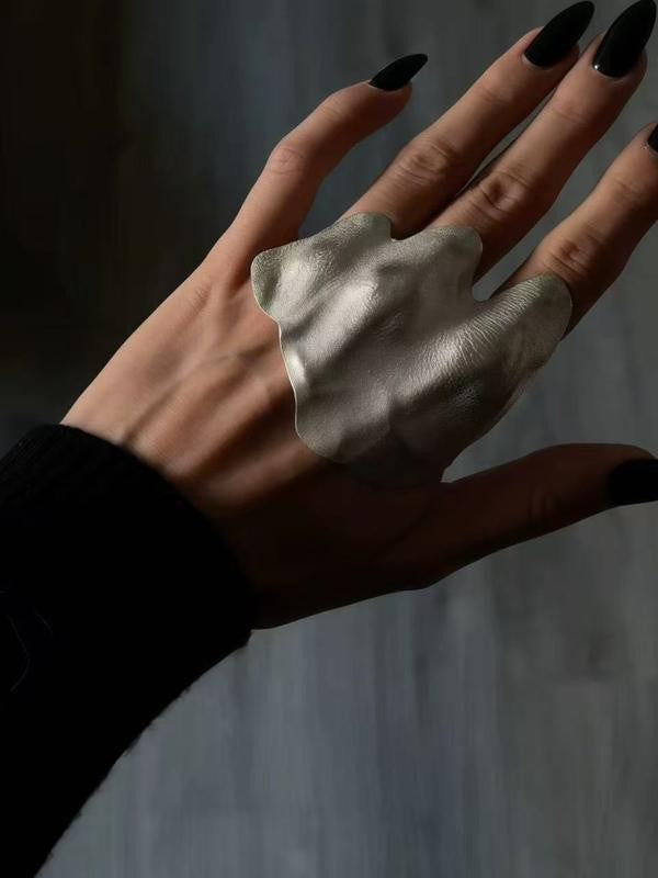 Irregular Matte Gold Sculptural Ring