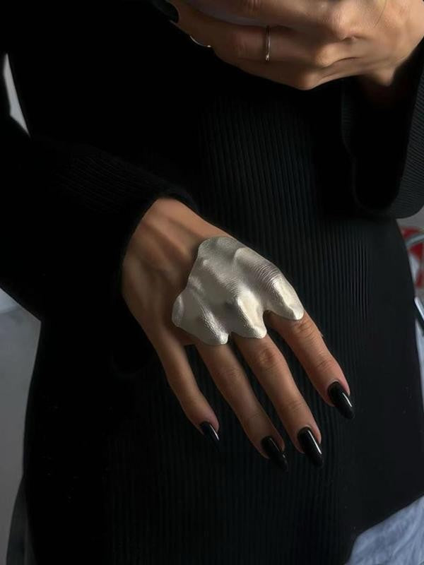 Irregular Matte Gold Sculptural Ring