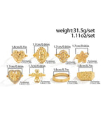 Vintage Religious Stackable Ring Set