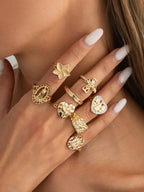 Vintage Religious Stackable Ring Set