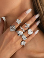 Vintage Religious Stackable Ring Set