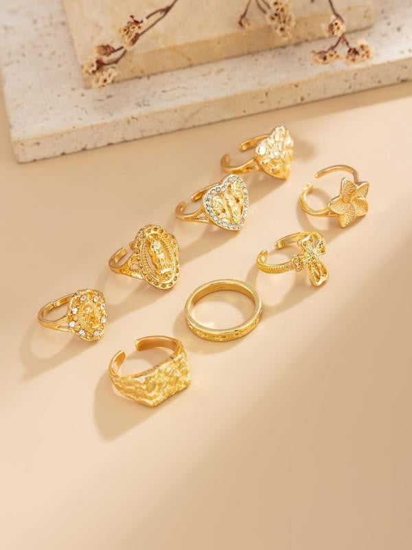 Vintage Religious Stackable Ring Set
