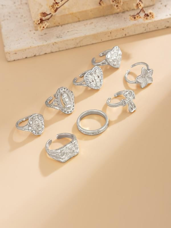 Vintage Religious Stackable Ring Set
