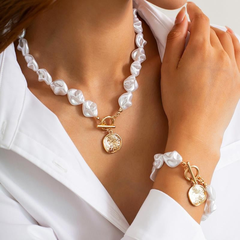 Irregular Baroque Pearl Jewelry Set